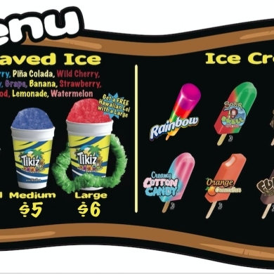 shaved ice & ice cream
