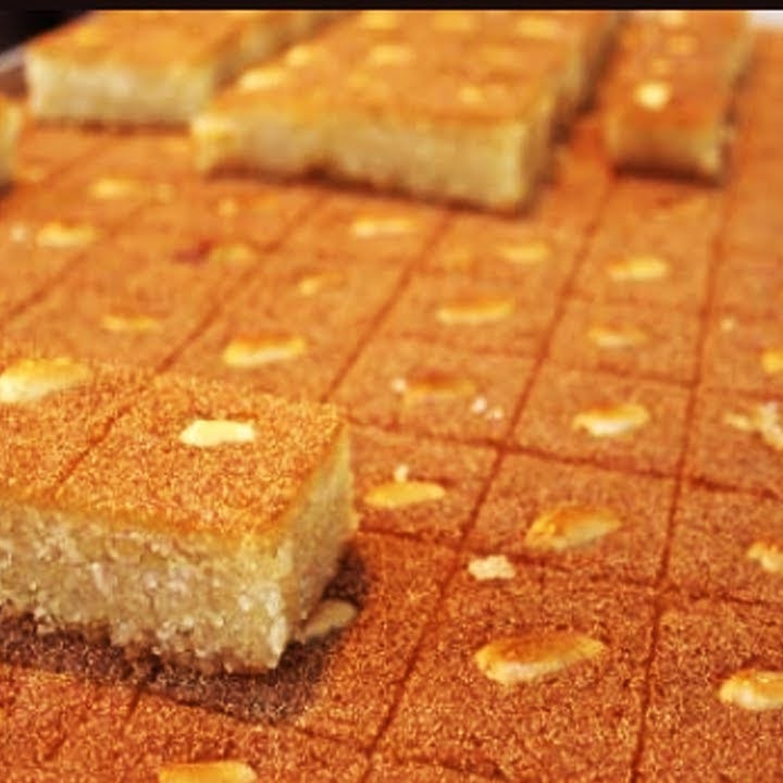 Slice of Basbousa Cake