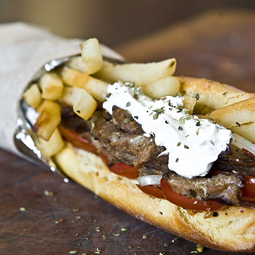 Pork Gyros in Vromiko  Bread