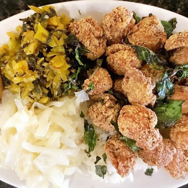 Popcorn chicken rice 