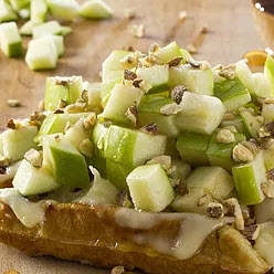 Brie, Apples & Almonds Waffle