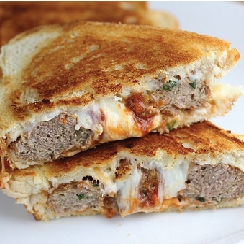 Beef Meatball Grilled Cheese