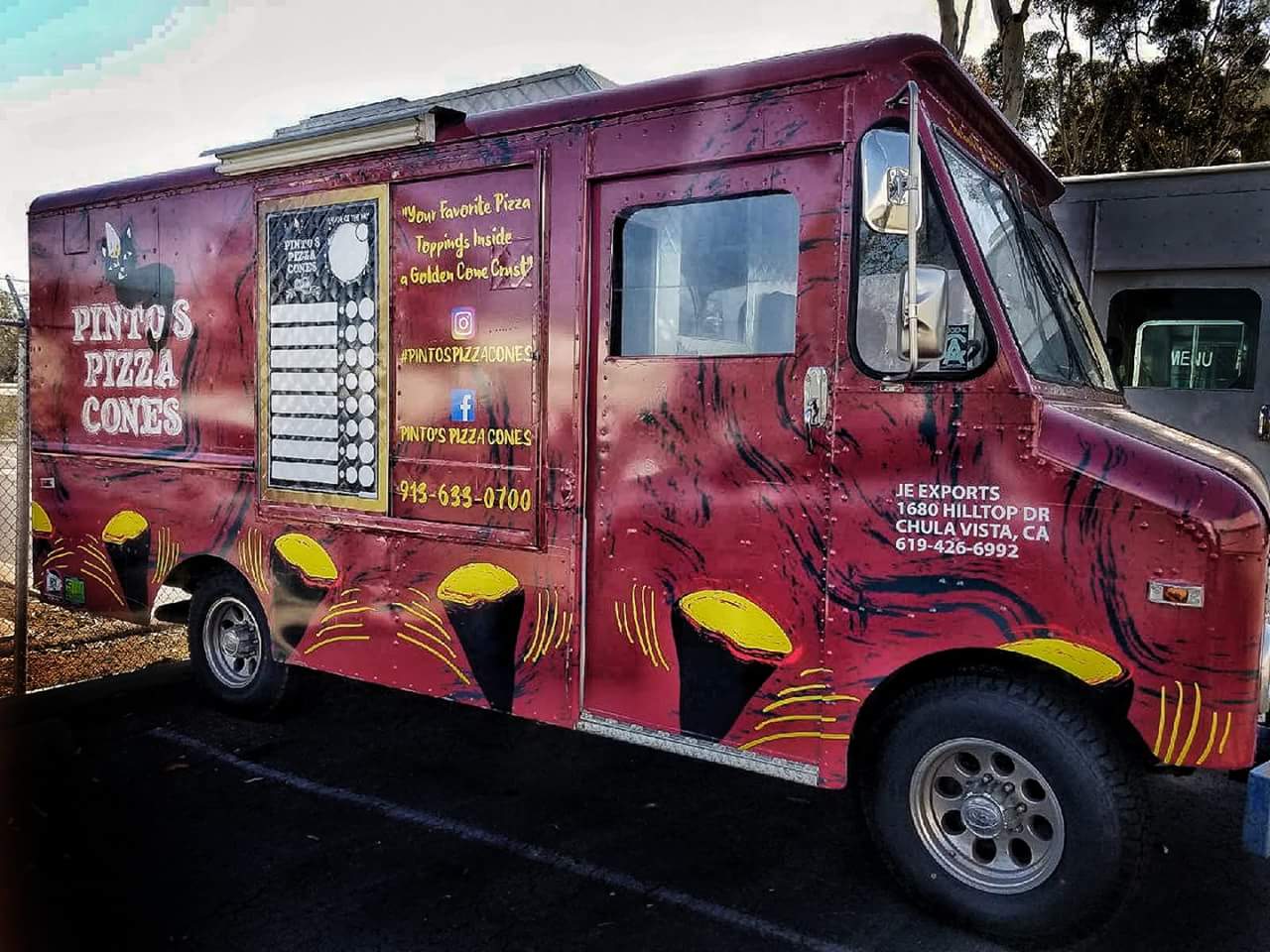 Pinto's Pizza Cones Food Truck Catering San Diego Food Truck Connector